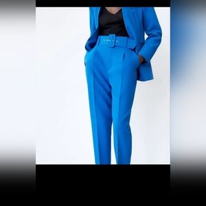 NEW 2 piece office suit jacket and high waist pants and belt
